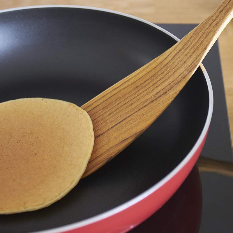 FAAY 11.5â€ Left-Hand Compact Wooden Spatula â€“ Angled Teak Turner for Left-Handed Cooking, Flat Wide Blade for Stir-Fry, Flipping & Scraping, Handcrafted Thai Teak, Safe for Nonstick Cookware - Image 4